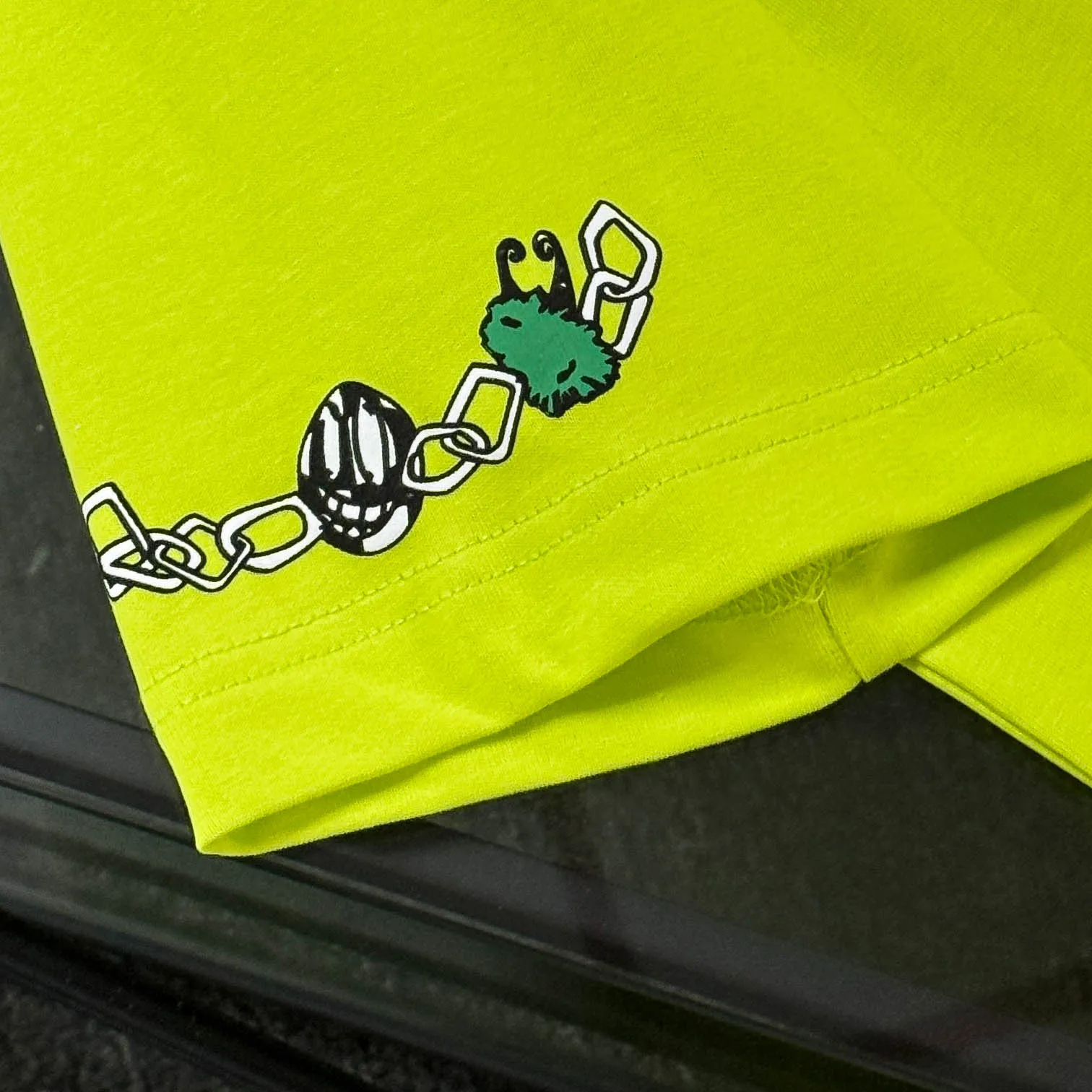P180 Chrome Hearts 25 high version fabrics made of 300g high-density cotton, no deformation, no shrinkage, complete with three labels, same style for men and women, process: sleeve embroidery + digital printing, color: white, black, fluorescent green, SIZE: S-XL